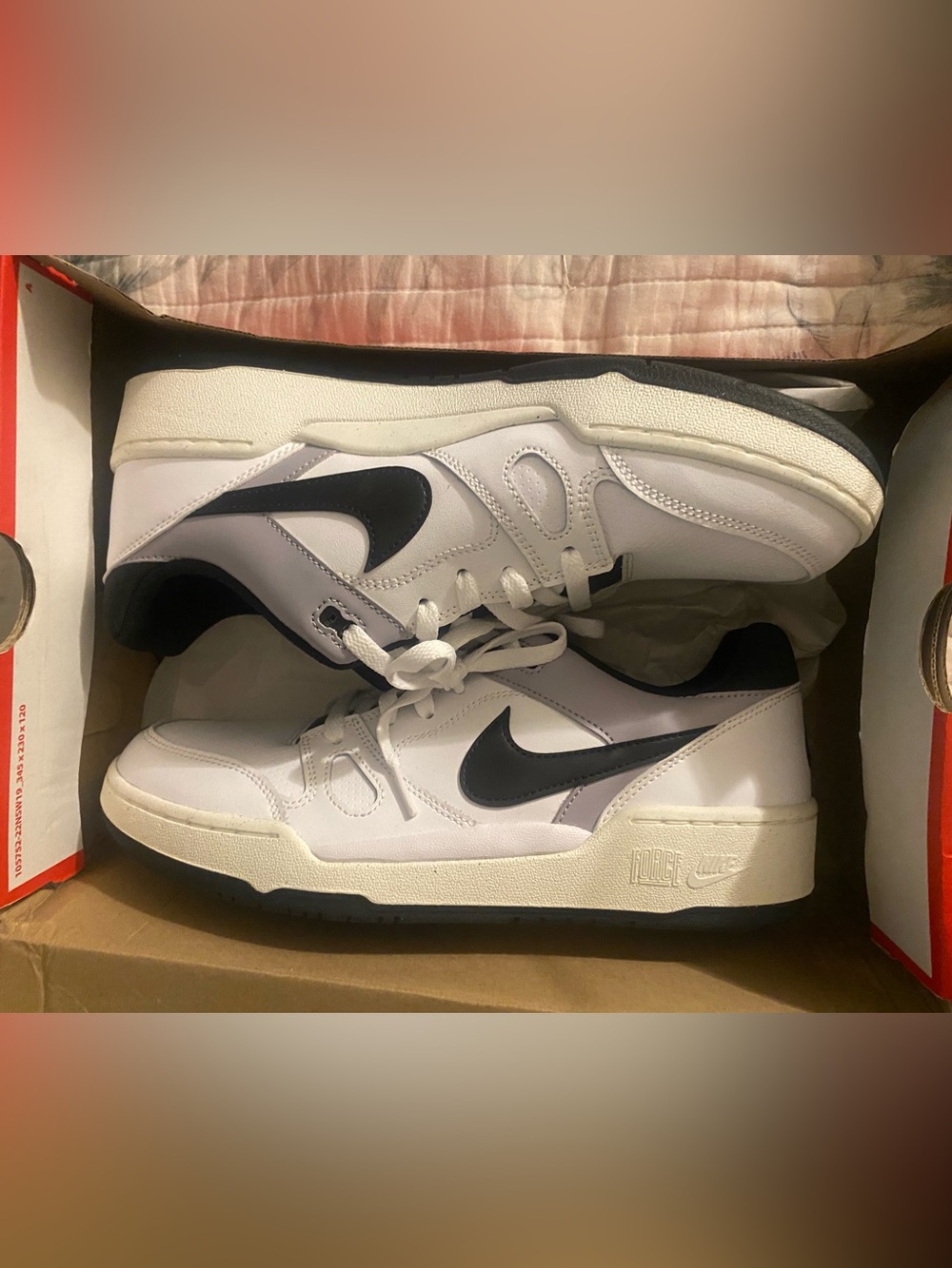 Nike Men’s Full Force Low Trainers in Black & White Size 10 NWT!